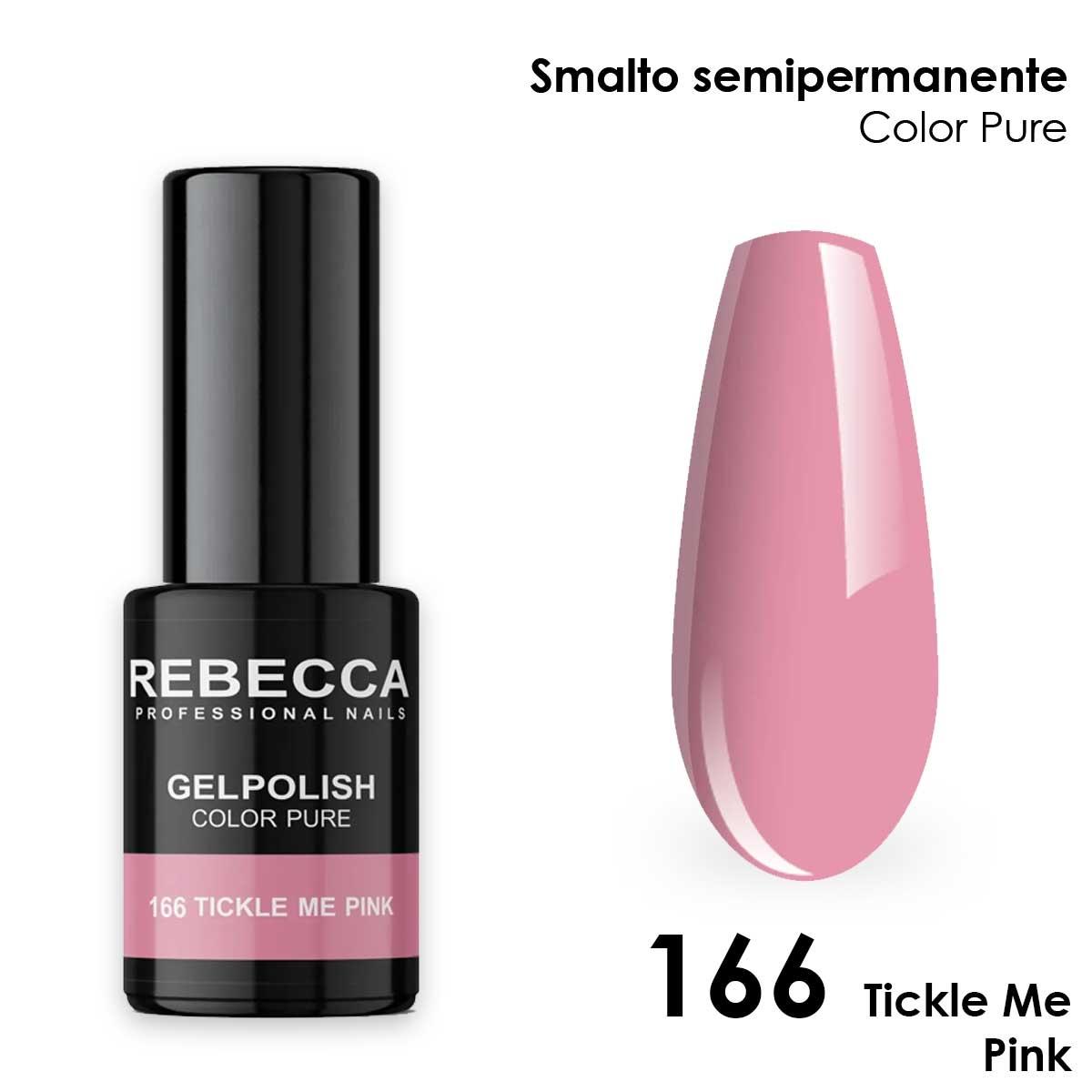 Rebecca gel polish soak off color pure 5 ml  smalto semipermanente n.166