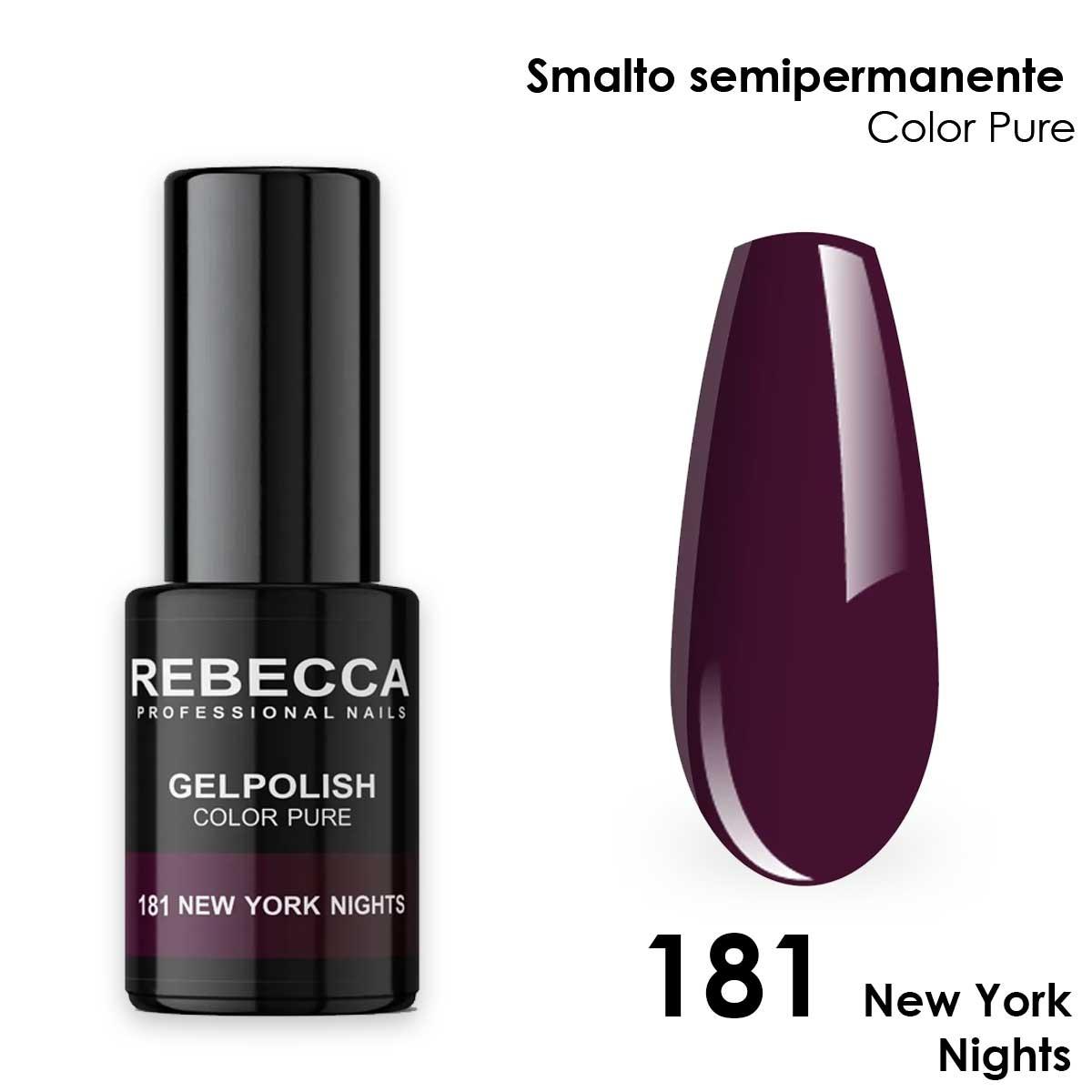 Rebecca gel polish soak off color pure 5 ml  smalto semipermanente n.181