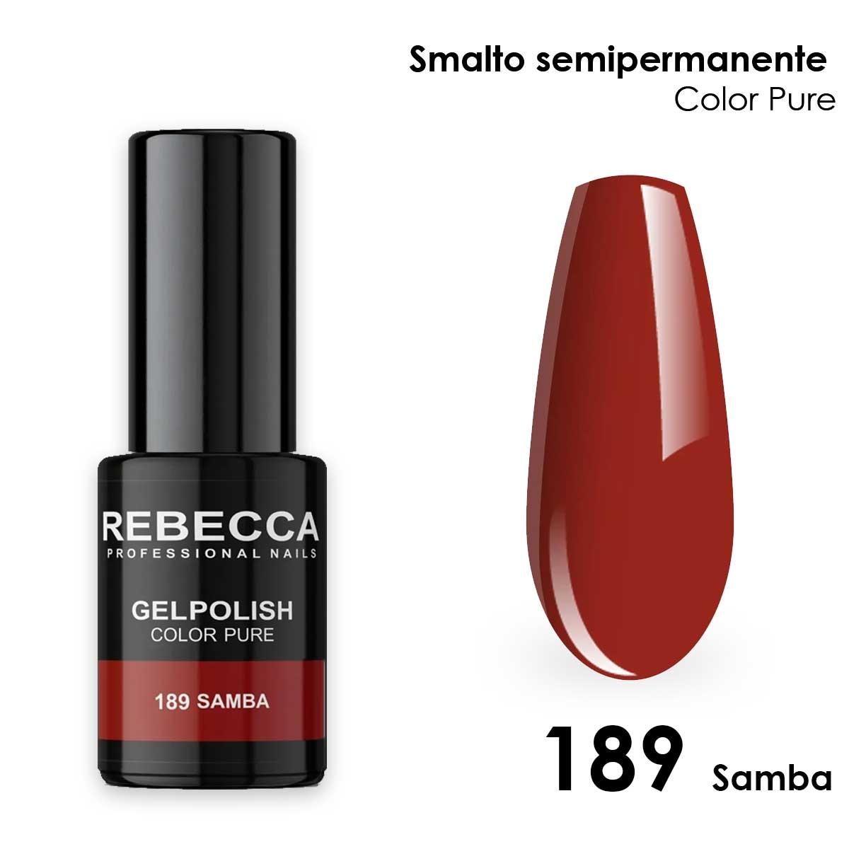 Rebecca gel polish soak off color pure 5 ml  smalto semipermanente n.189