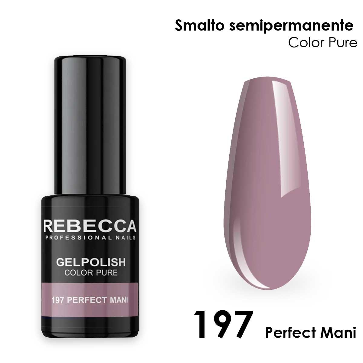 Rebecca gel polish soak off color pure 5 ml  smalto semipermanente n.197