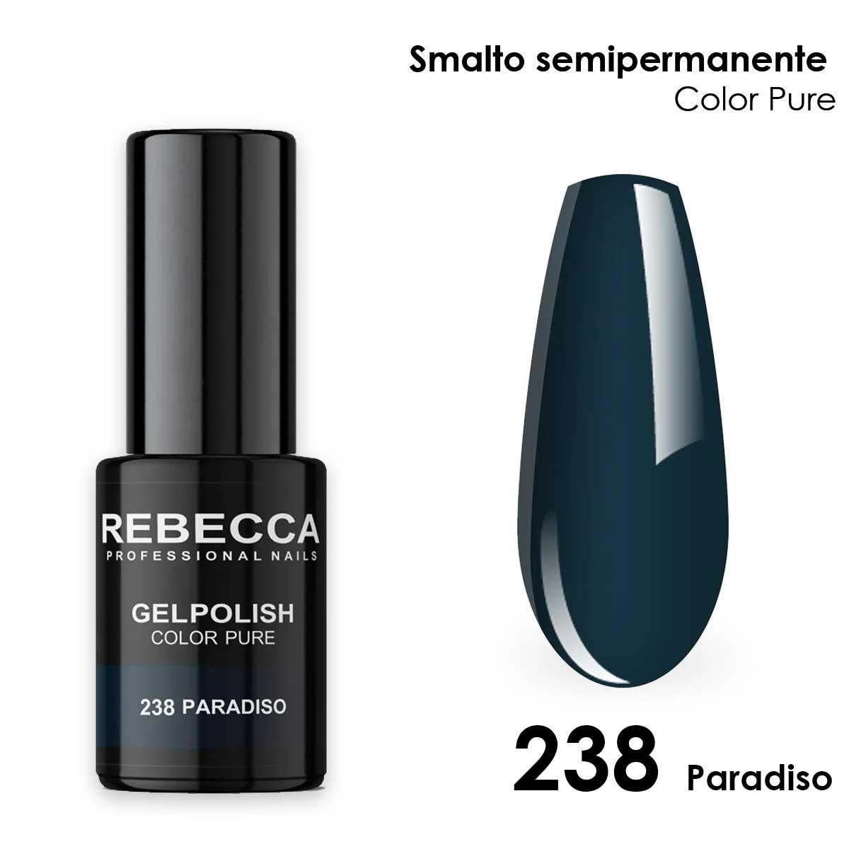 Rebecca gel polish soak off color pure 5 ml  smalto semipermanente n.238