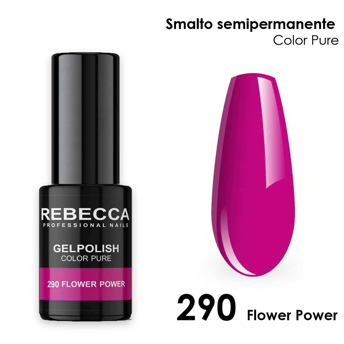 Rebecca gel polish soak off color pure 5 ml  smalto semipermanente n.290