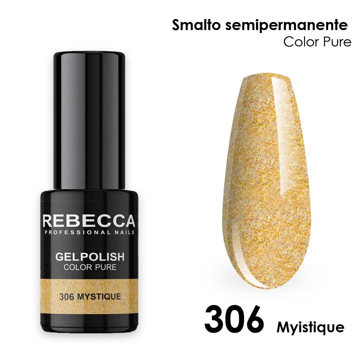 Rebecca gel polish soak off color pure 5 ml  smalto semipermanente n.306