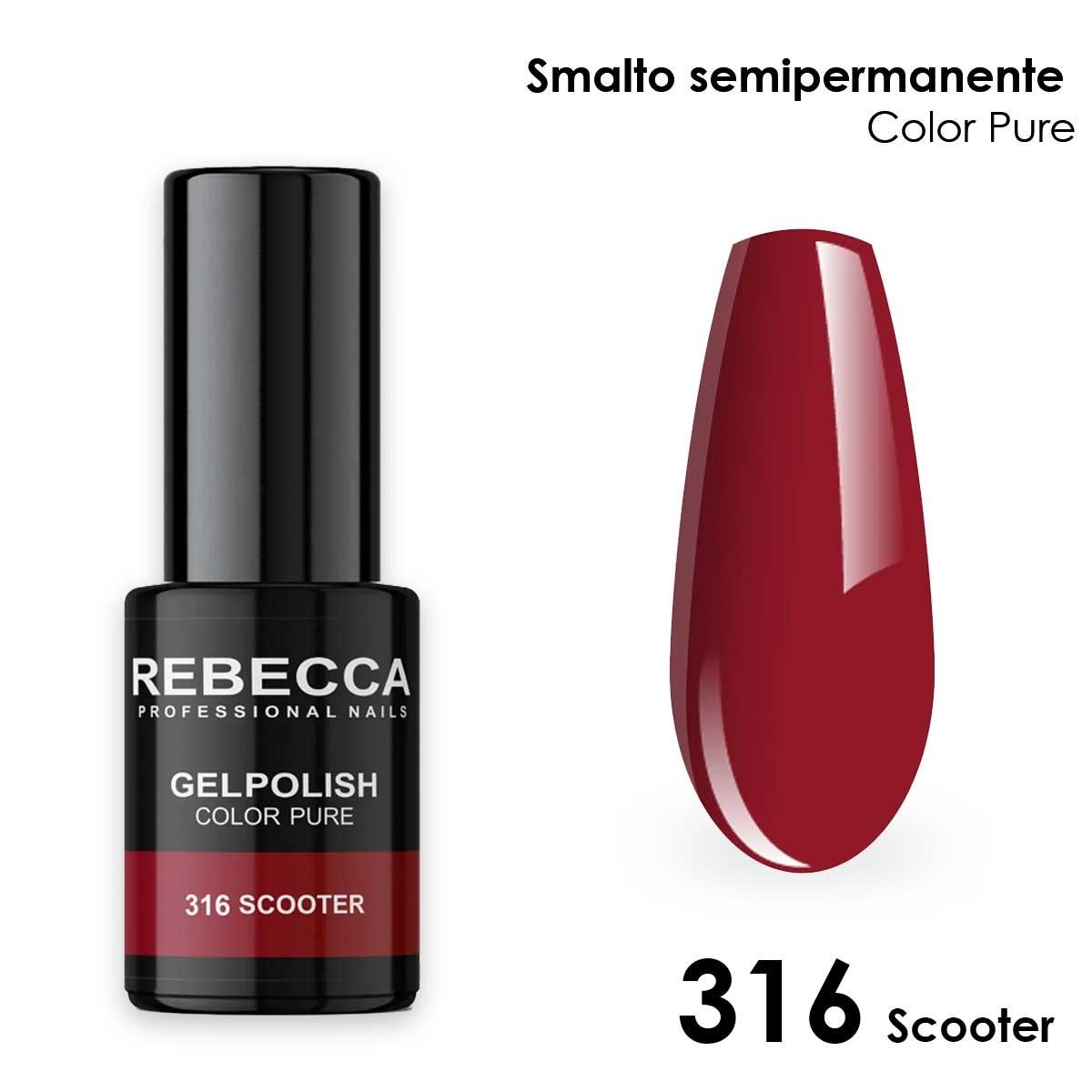 Rebecca gel polish soak off color pure 5 ml  smalto semipermanente n.316