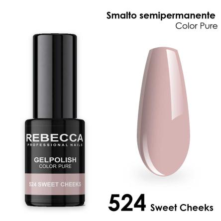 Rebecca gel polish soak off color pure 5 ml  smalto semipermanente n.524