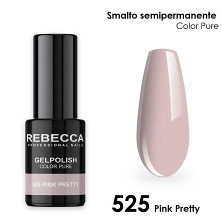 Rebecca gel polish soak off color pure 5 ml  smalto semipermanente n.525