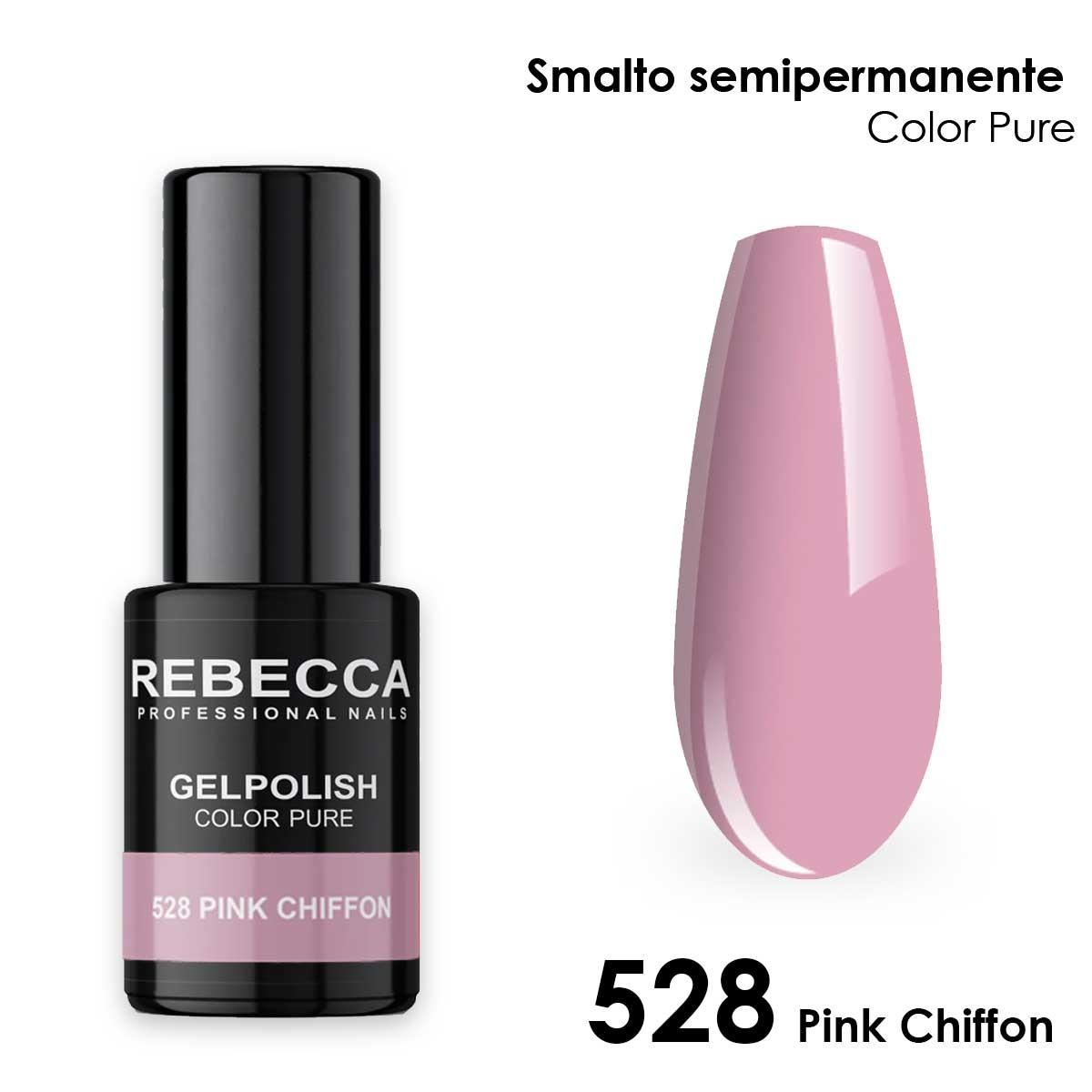 Rebecca gel polish soak off color pure 5 ml  smalto semipermanente n.528