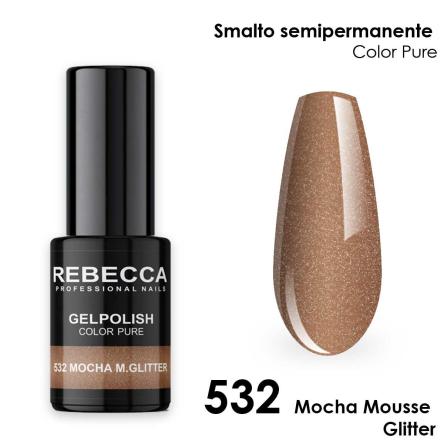 Rebecca gel polish soak off color pure 5 ml  smalto semipermanente n.532
