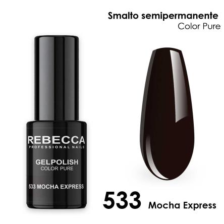 Rebecca gel polish soak off color pure 5 ml  smalto semipermanente n.533