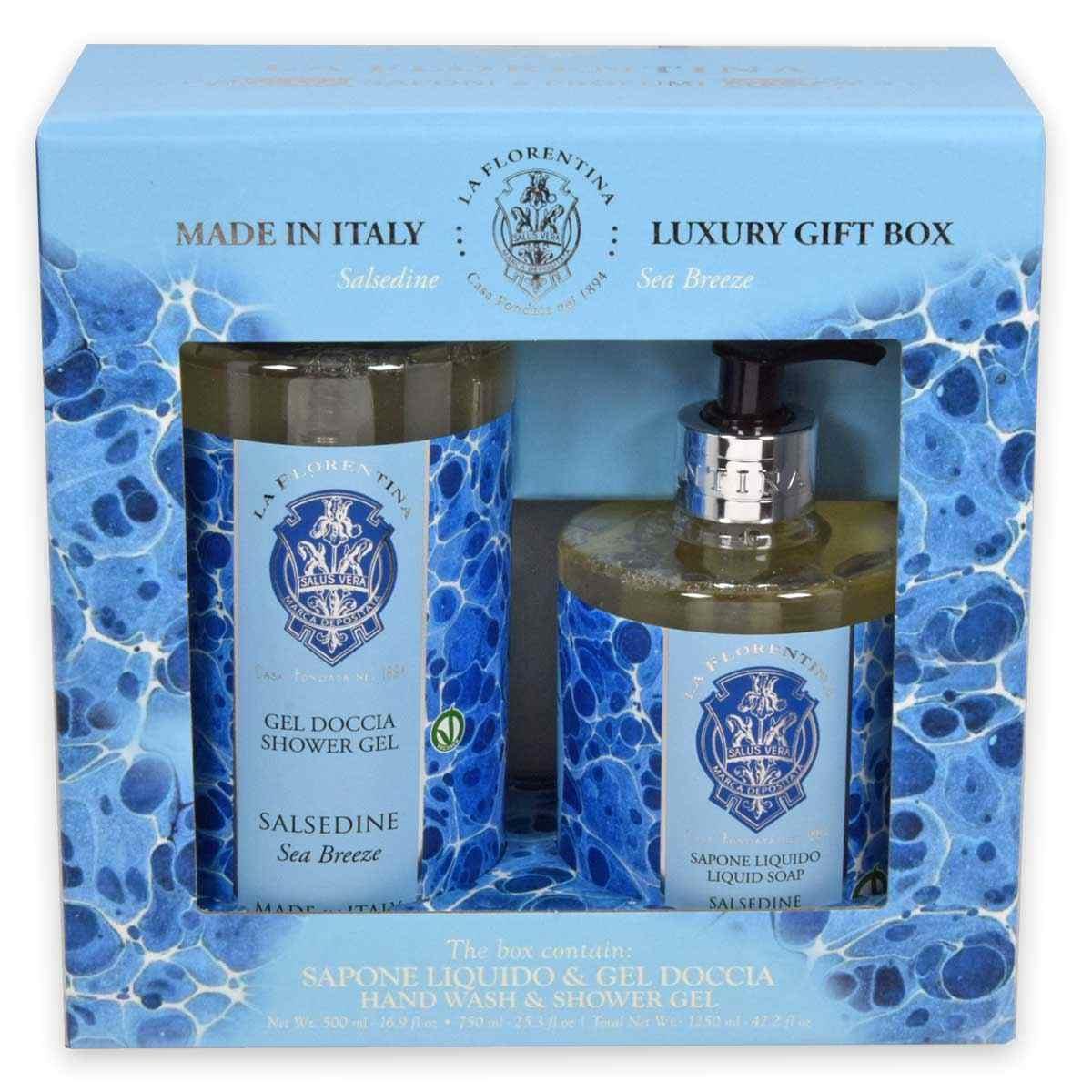 La florentina gift box salsedine gel doccia 750 ml + sapone liquido 500 ml