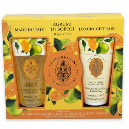 La florentina gift set agrumi gel doccia 200 ml + latte corpo  200 ml