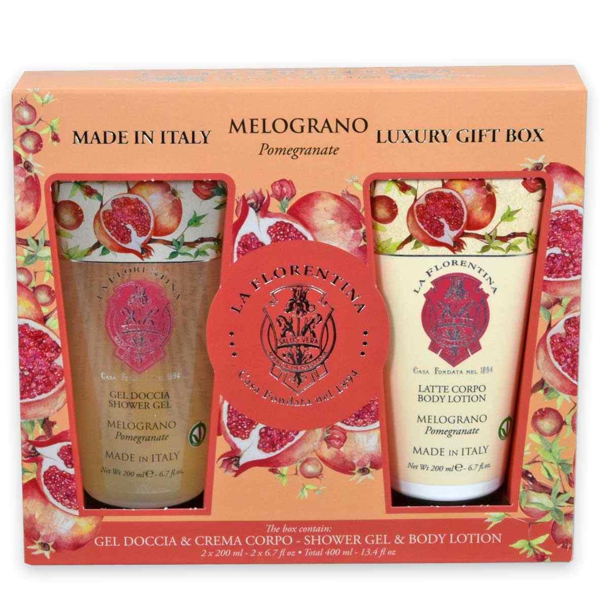 La florentina gift set  melograno gel doccia 200ml + latte corpo 200ml