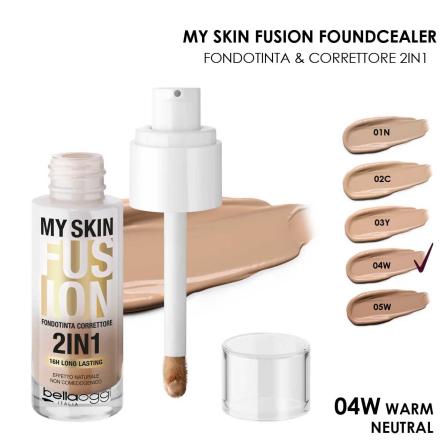 Bella oggi my skin fusion foundcealer fondotinta e correttore warm neutral