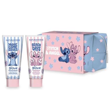 Stitch beautycase giftset(shampoo 100ml+ bagnoschiuma 100ml+beautycase)