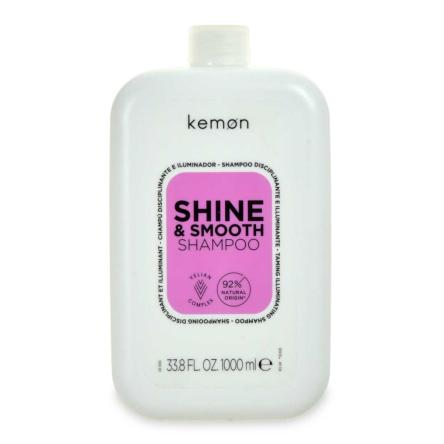 Kemon care shine & smooth shampoo 1000 ml disciplinante illuminante