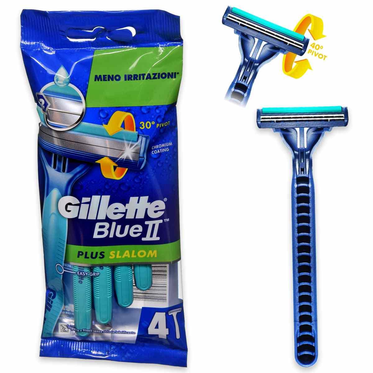Gillette blue ii plus slalom 4 pz
